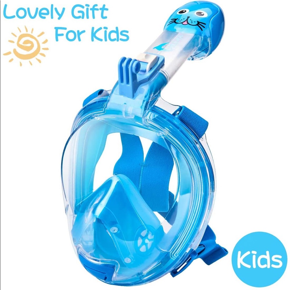VELLAA Snorkel Mask Full Face for Kids 🦭
